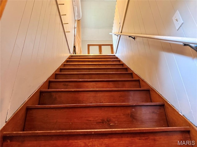 1106 Raab Ave, Belleville, IL 62220 - staircase featuring wooden walls