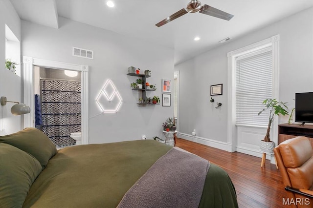 2000 Withnell Ave, Saint Louis, MO 63118 - bedroom featuring wood finished floors, recessed lighting, baseboards, and ceiling fan