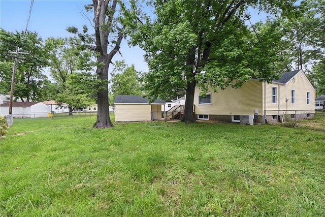 1901 Bainbridge Dr, Saint Louis, MO 63133 - view of yard with central air condition unit and an outdoor structure