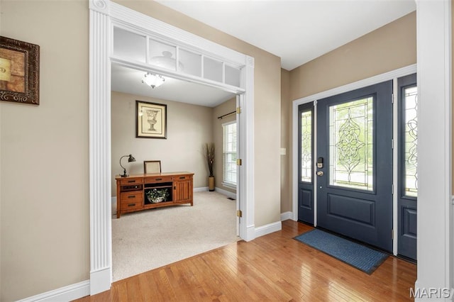 102 Riparian Dr, Ofallon, MO 63368 - foyer entrance featuring light wood-type flooring and baseboards