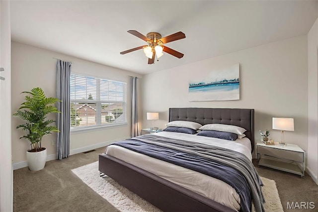 102 Riparian Dr, Ofallon, MO 63368 - bedroom featuring carpet, baseboards, and ceiling fan