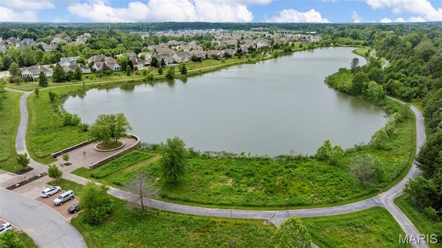 102 Riparian Dr, Ofallon, MO 63368 - aerial view of residential area featuring a large body of water
