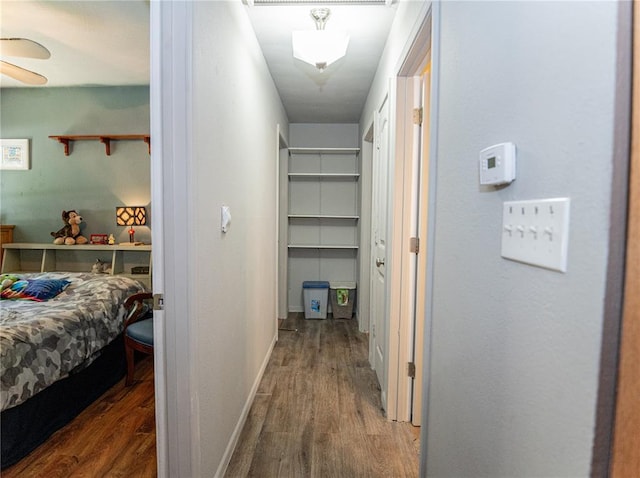 606 N Charles Ave, St James, MO 65559 - hallway with wood finished floors and baseboards
