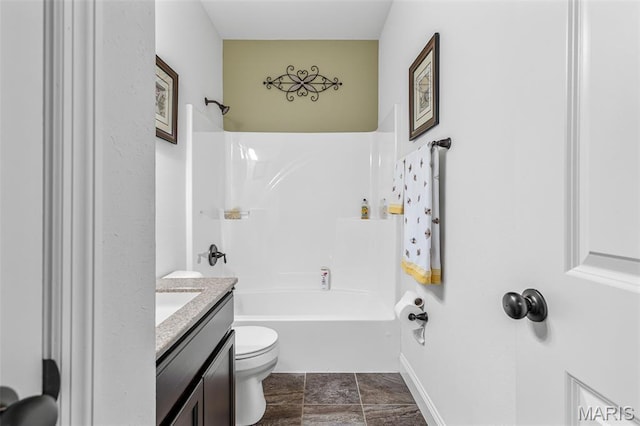 1930 Masters Dr, Festus, MO 63028 - full bathroom with toilet, vanity, and washtub / shower combination