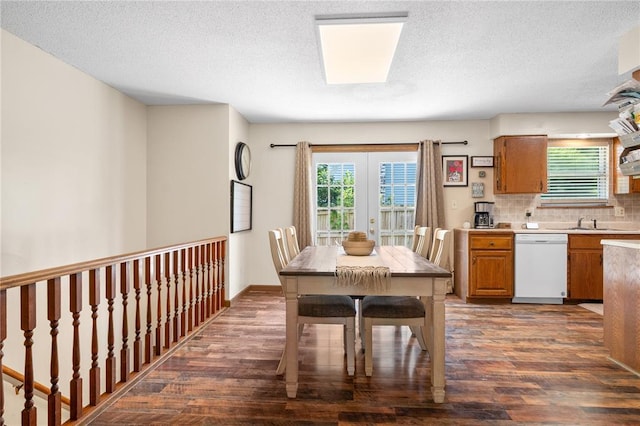 1505 Mulberry St, Jackson, MO 63755 - dining space featuring dark wood-style floors and a textured ceiling