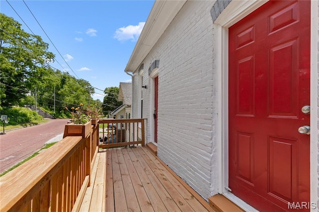 1217 E 5th St, Alton, IL 62002 - entrance to property with brick siding and a deck