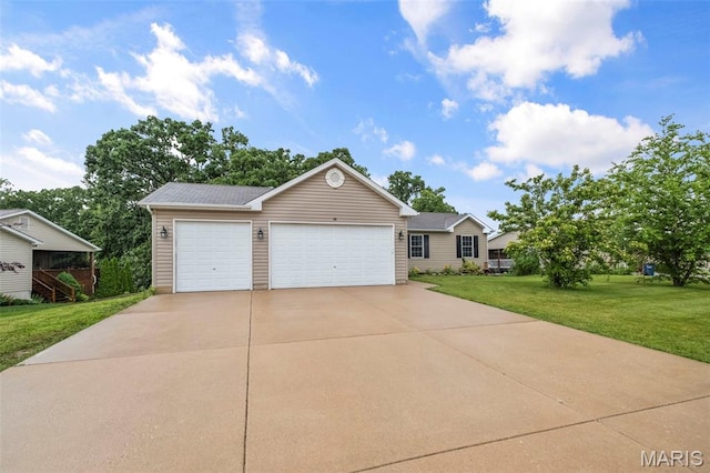 30 Citori Ct, Troy, MO 63379 - ranch-style house with a front lawn, concrete driveway, and an attached garage