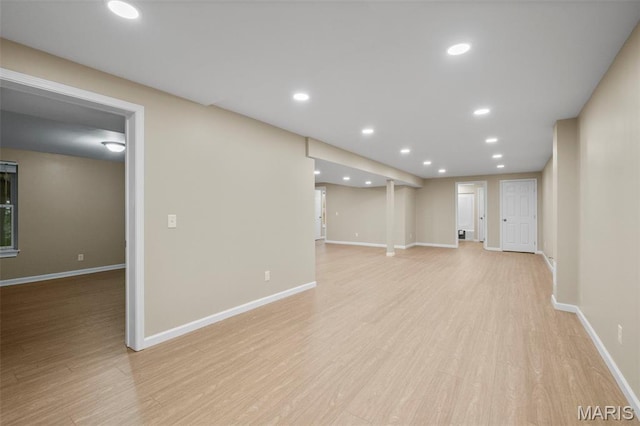 30 Citori Ct, Troy, MO 63379 - basement featuring light wood finished floors, baseboards, and recessed lighting