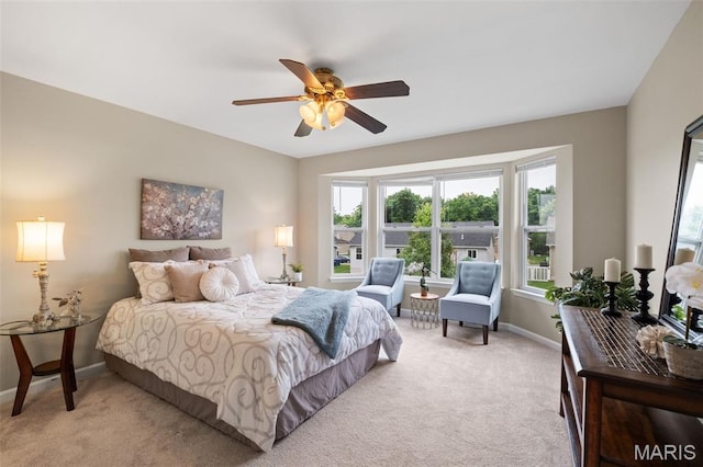 171 Majestic Lakes Blvd, Moscow Mills, MO 63362 - bedroom featuring light carpet, baseboards, and a ceiling fan