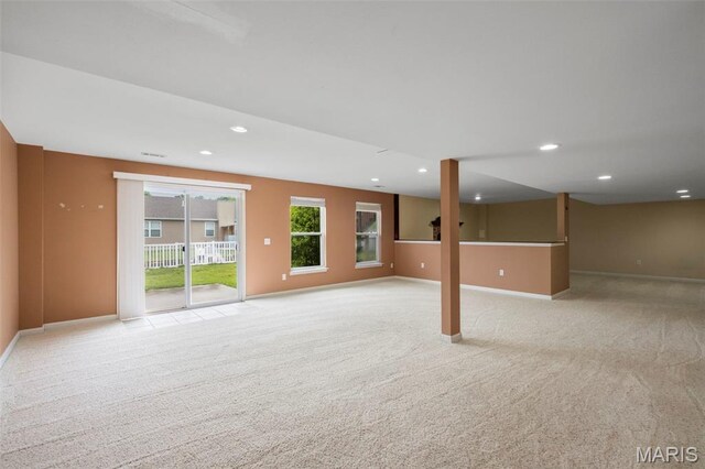 171 Majestic Lakes Blvd, Moscow Mills, MO 63362 - unfurnished room with light carpet, baseboards, and recessed lighting