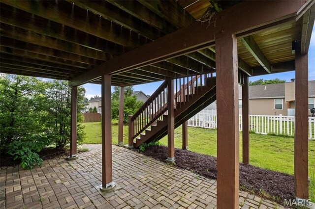171 Majestic Lakes Blvd, Moscow Mills, MO 63362 - view of patio featuring stairway