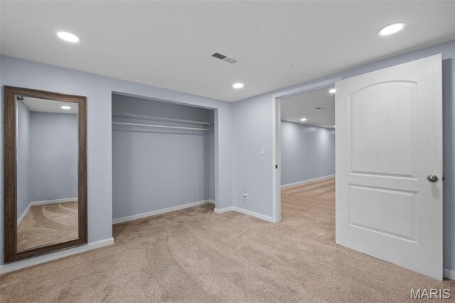 2231 Central Park Dr, Troy, MO 63379 - unfurnished bedroom with carpet, recessed lighting, a closet, and baseboards