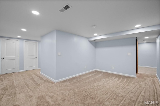 2231 Central Park Dr, Troy, MO 63379 - finished below grade area with carpet flooring, baseboards, and recessed lighting