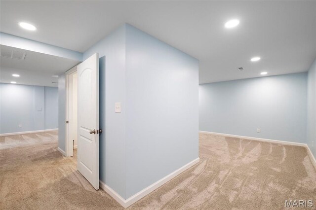 2231 Central Park Dr, Troy, MO 63379 - hallway with carpet floors, recessed lighting, and baseboards