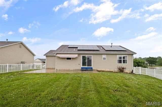 2231 Central Park Dr, Troy, MO 63379 - rear view of house with solar panels and roof with shingles