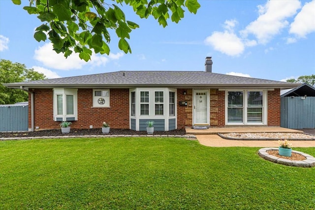 9513 Sequoia Ct, Affton, MO 63123 - ranch-style home with brick siding and a chimney