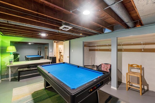 9513 Sequoia Ct, Affton, MO 63123 - rec room featuring billiards and concrete floors