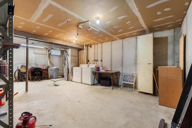 2032 New Sun Dr, Florissant, MO 63031 - unfinished below grade area with separate washer and dryer