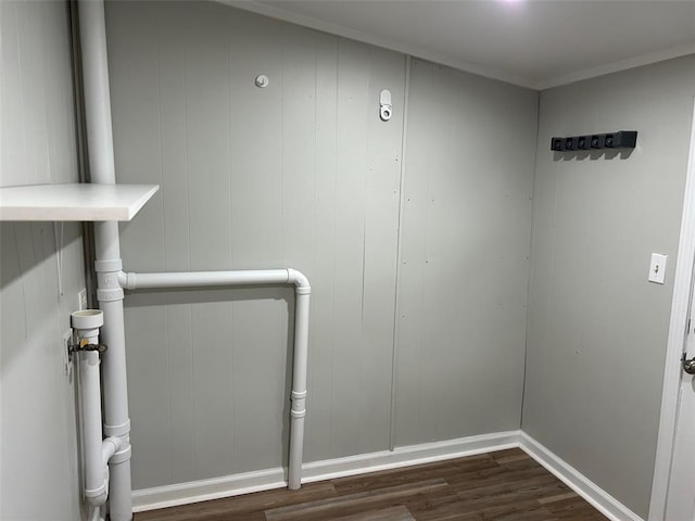 1910 E B St E, Belleville, IL 62221 - laundry room featuring dark wood-style floors