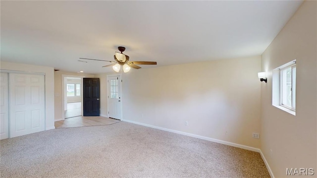 1350 Norwood Dr, Granite City, IL 62040 - unfurnished room with light colored carpet and a ceiling fan
