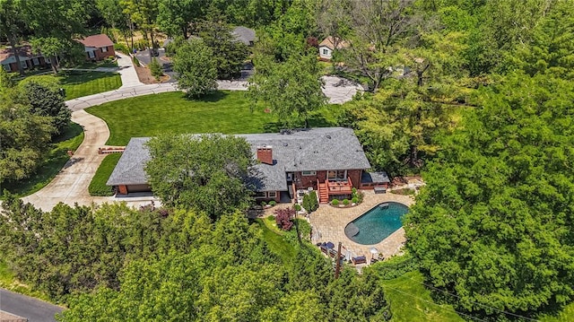 23 Vouga Ln, Frontenac, MO 63131 - view from above of property featuring a pool