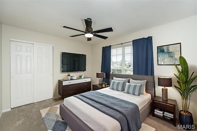 403 Autumn Farms Ct, Wentzville, MO 63385 - carpeted bedroom featuring a closet and ceiling fan
