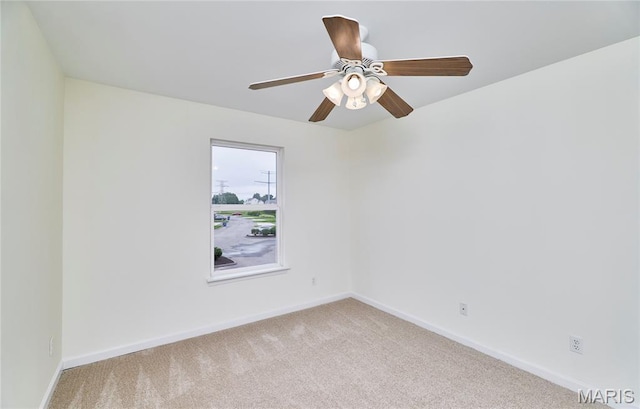 9 Homefield Gardens Dr Unit 31N, Ofallon, MO 63366 - empty room with light colored carpet, baseboards, and ceiling fan