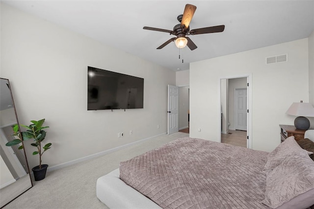 3516 Broad St, Saint Charles, MO 63301 - carpeted bedroom with baseboards and ceiling fan