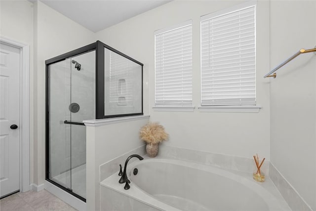 3516 Broad St, Saint Charles, MO 63301 - full bathroom with a garden tub and a stall shower