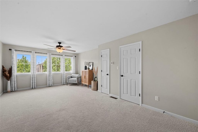 3516 Broad St, Saint Charles, MO 63301 - unfurnished room featuring carpet, baseboards, and ceiling fan