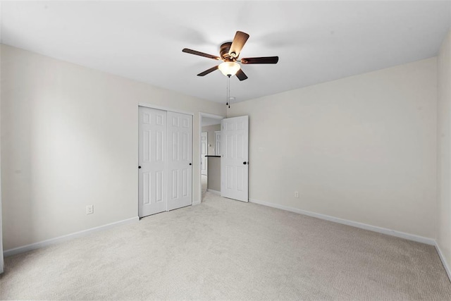 3516 Broad St, Saint Charles, MO 63301 - unfurnished bedroom featuring light colored carpet, baseboards, and a closet