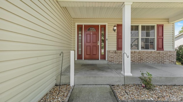1101 Gulfstream Way, Mascoutah, IL 62258 - property entrance with brick siding and covered porch