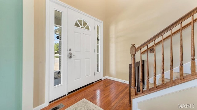 1101 Gulfstream Way, Mascoutah, IL 62258 - entryway with wood-type flooring and stairs