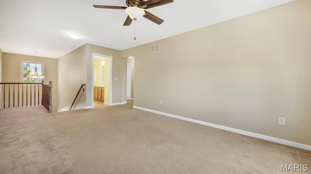 1101 Gulfstream Way, Mascoutah, IL 62258 - empty room featuring light colored carpet and ceiling fan