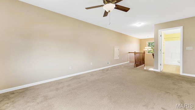 1101 Gulfstream Way, Mascoutah, IL 62258 - carpeted empty room featuring baseboards and a ceiling fan
