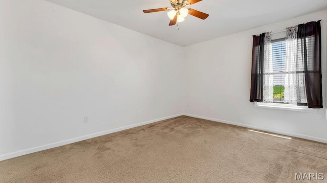 1101 Gulfstream Way, Mascoutah, IL 62258 - carpeted empty room with baseboards and ceiling fan