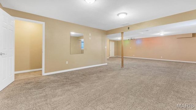 1101 Gulfstream Way, Mascoutah, IL 62258 - finished basement with light colored carpet