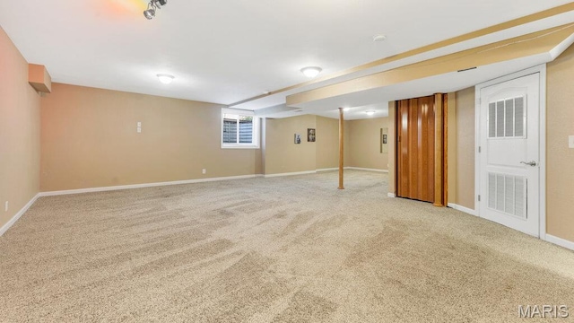 1101 Gulfstream Way, Mascoutah, IL 62258 - basement featuring carpet floors