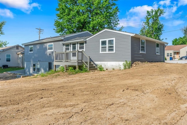 418 Williams St, Pacific, MO 63069 - back of house with a wooden deck