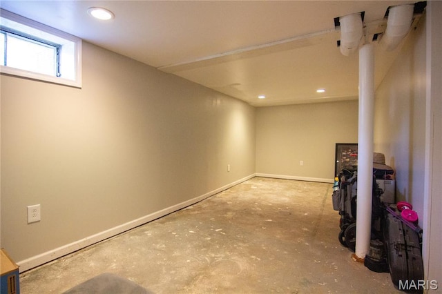 108 Tomlinson St, East Alton, IL 62024 - below grade area featuring recessed lighting and baseboards