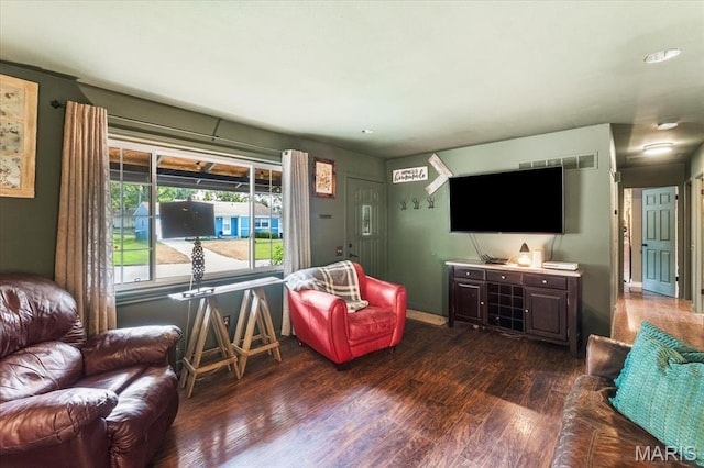 2851 Quenley St, Saint Charles, MO 63301 - living area featuring dark wood-type flooring