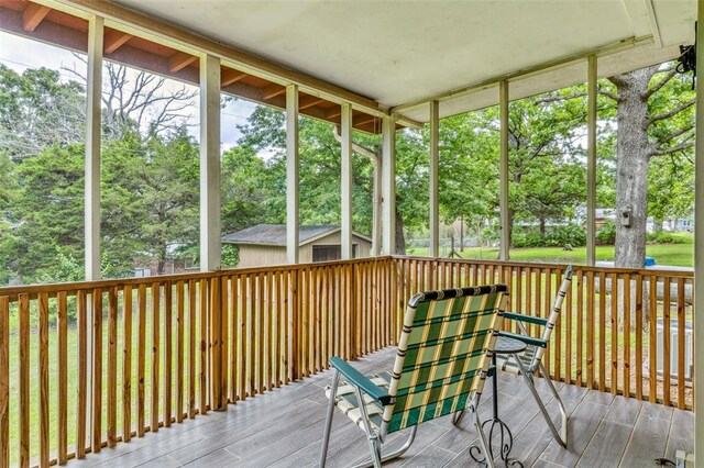 330 Mont Divier Dr, Bonne Terre, MO 63628 - wooden terrace with view of wooded area