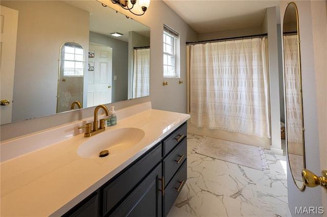 781 N W Ln, Jackson, MO 63755 - bathroom featuring marble finish floors and vanity