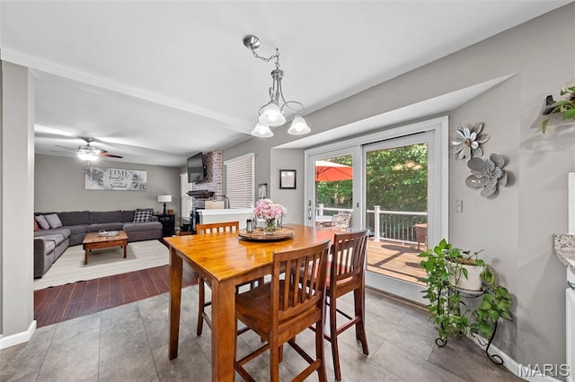 2917 Royal Gorge Ct, Oakville Township, MO 63129 - dining area with ceiling fan