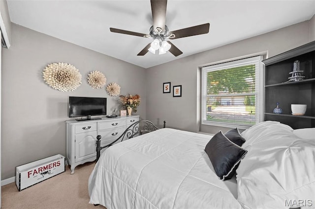 2917 Royal Gorge Ct, Oakville Township, MO 63129 - bedroom featuring light colored carpet and ceiling fan