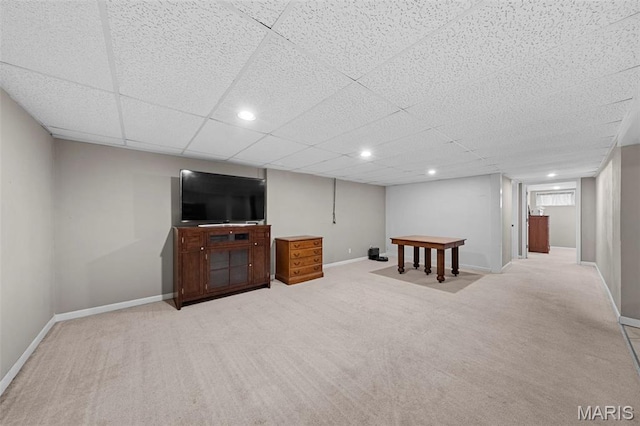 2917 Royal Gorge Ct, Oakville Township, MO 63129 - finished basement with light carpet, baseboards, and recessed lighting