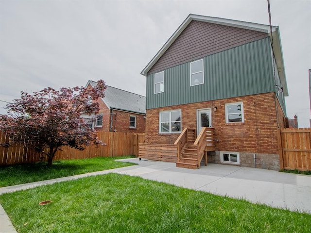 6343 Tholozan, Saint Louis, MO 63109 - back of house featuring a patio area and brick siding