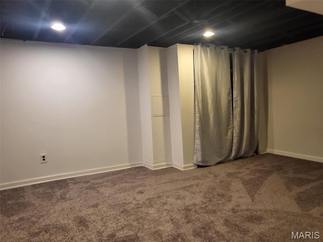 14 Banbury Ct, Crestwood, MO 63126 - below grade area featuring carpet flooring, baseboards, and recessed lighting