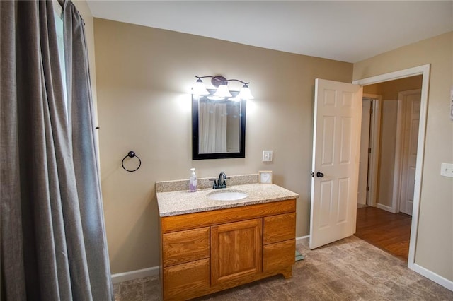 155 Roberts St, Jerseyville, IL 62052 - bathroom featuring vanity and baseboards