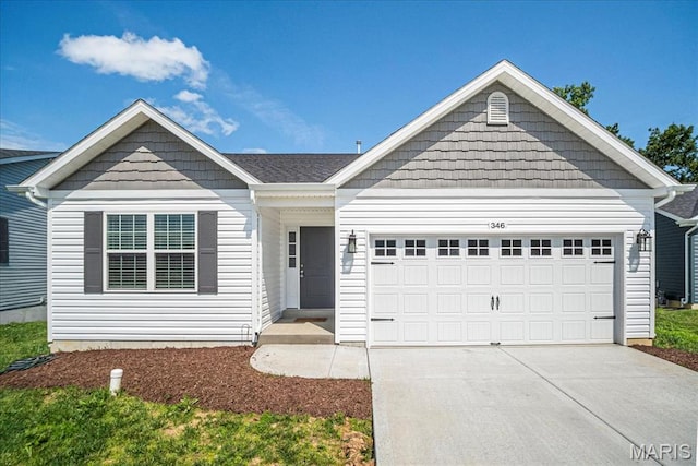 346 Fairhaven Ct, Wright City, MO 63390 - ranch-style home with an attached garage and driveway